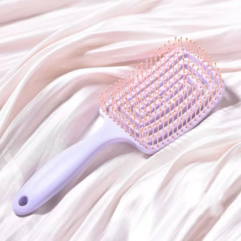 1Pcs Elastic Massage Comb Hollow Out Hair Brush Scalp Massage Combs