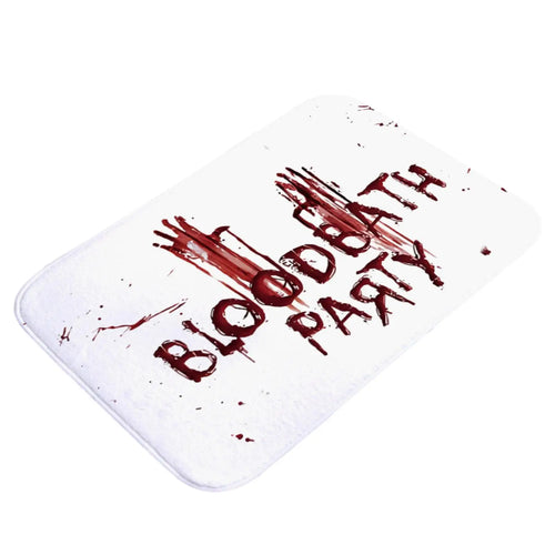 Halloween Bloody Bathroom Rug Soft Flannel Bedroom Rug Spooky Gifts