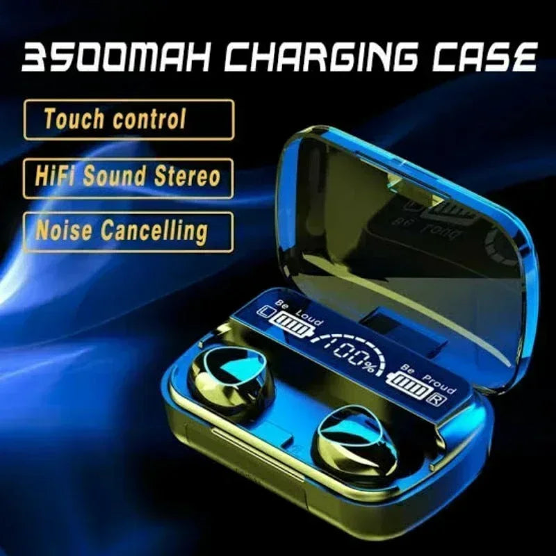 M10 Bluetooth Earphones Handfree LED Dispay Bluetooth Headphones HiFi