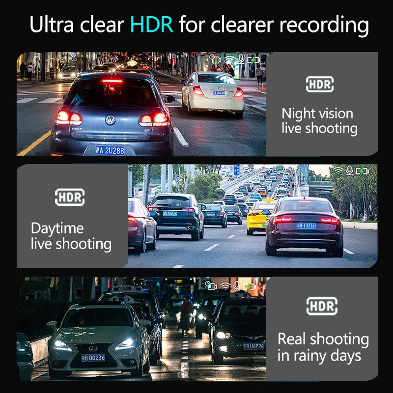 10 Inch Mirror Camera for Car Touch Screen Video Recorder Rearview