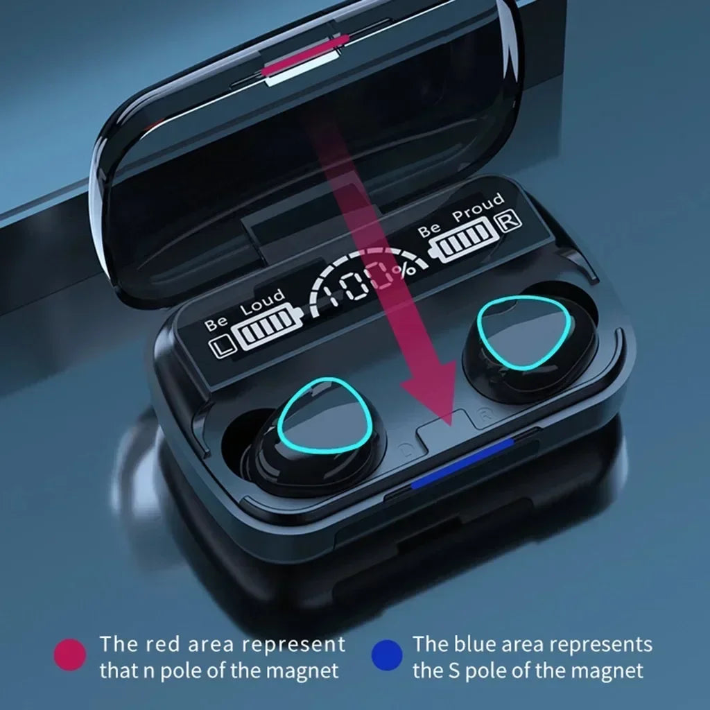 Original M10 Headphones Bluetooth Wireless Earpods Sports Stereo Noise
