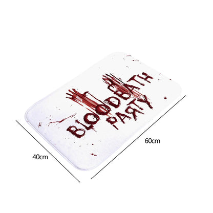Halloween Bloody Bathroom Rug Soft Flannel Bedroom Rug Spooky Gifts