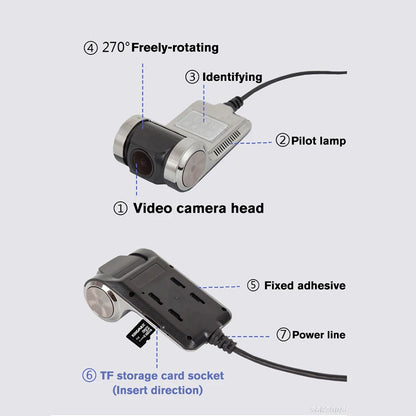 Car DVR ADAS LDWS Dash Cam Full HD 1080P Dash Cam For DVD Android