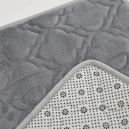 Striped Bath Mat,absorbent Quick-drying Kitchen Carpet,anti-skid