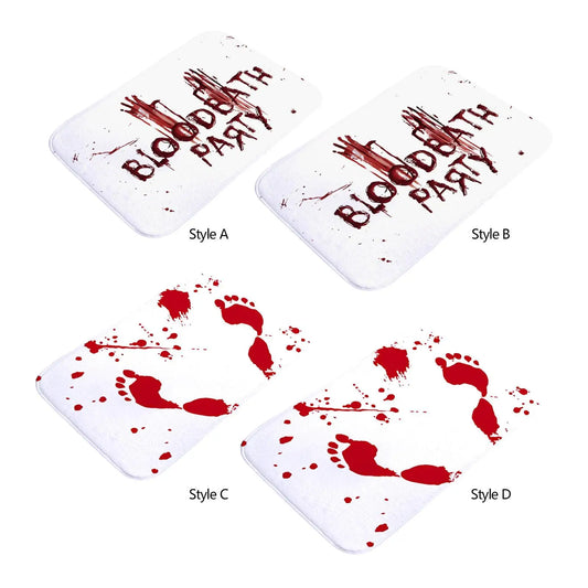 Halloween Bloody Bathroom Rug Soft Flannel Bedroom Rug Spooky Gifts