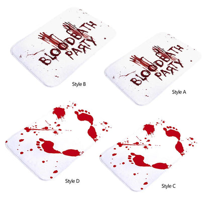 Halloween Bloody Bathroom Rug Soft Flannel Bedroom Rug Spooky Gifts